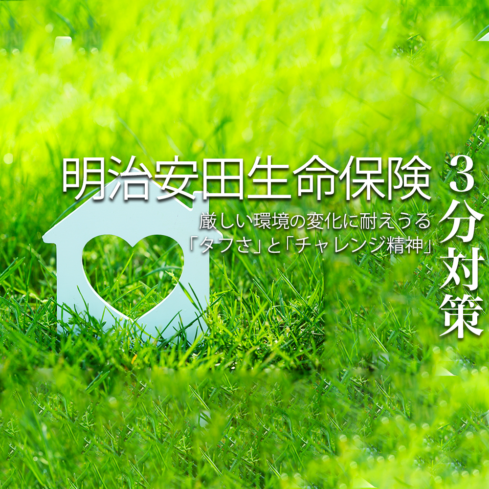 【明治安田生命：3分対策】顧客基盤が強固な「日本最古」の保険会社。激しい環境の変化に耐えうる「タフさ」と「チャレンジ精神」を示そう