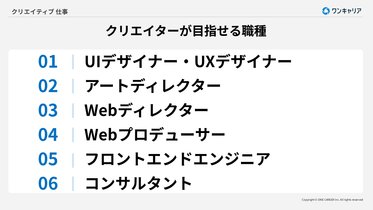 クリエイターが目指せる職種6つ