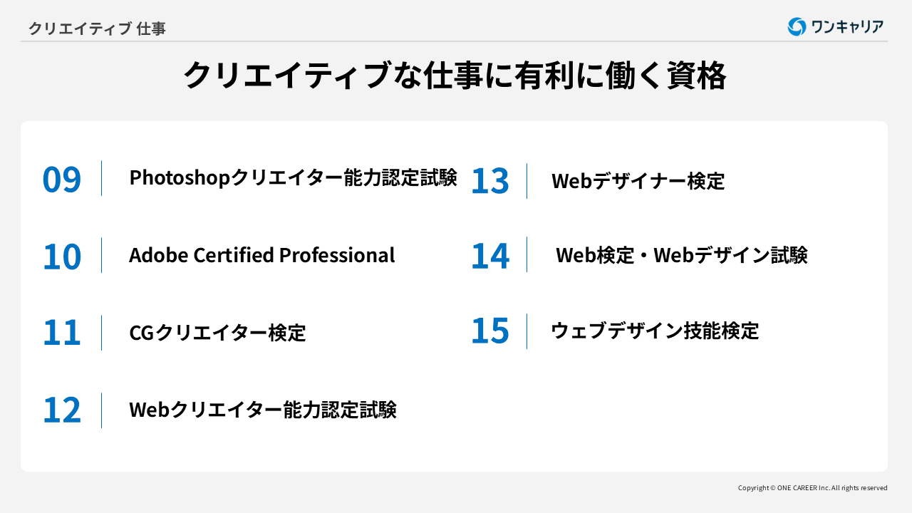 クリエイティブな仕事に有利に働く資格②