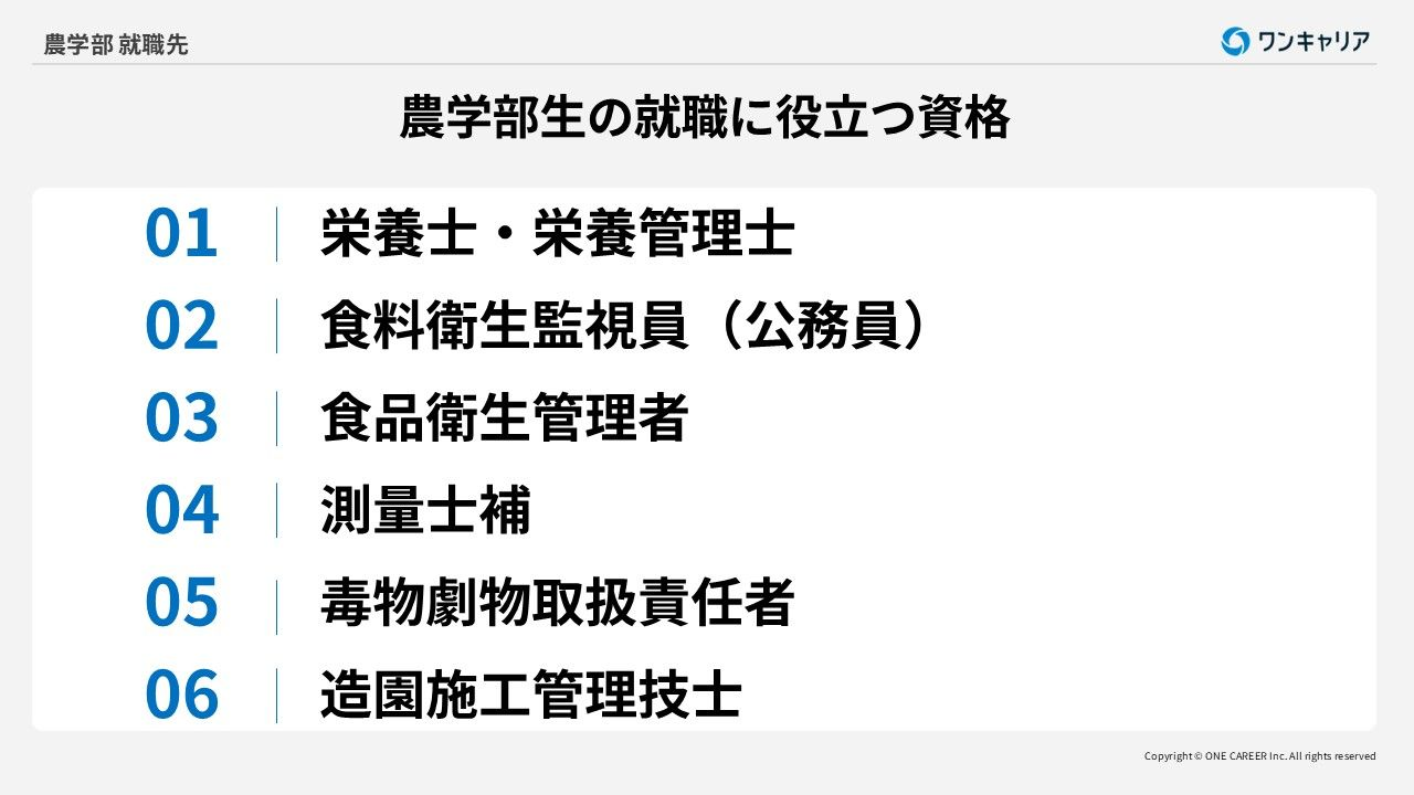 農学部生の就職に役立つ資格6つ