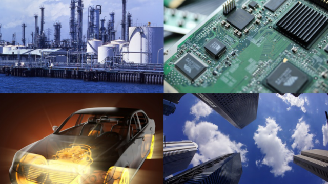 ニチアスの事業領域は、半導体、自動車、プラント、ビルなど多岐にわたります