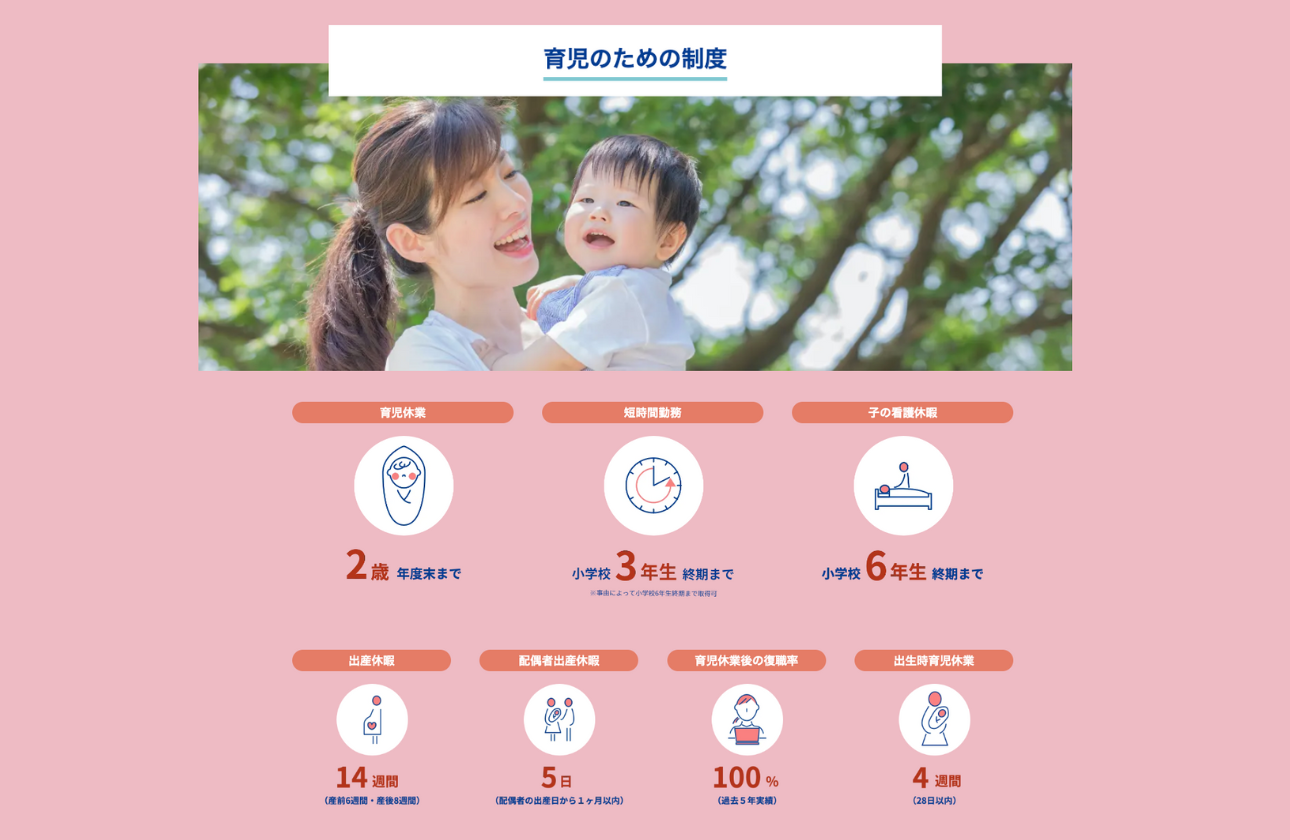 平均勤続年数が24年強が証明!とても働きやすい環境です