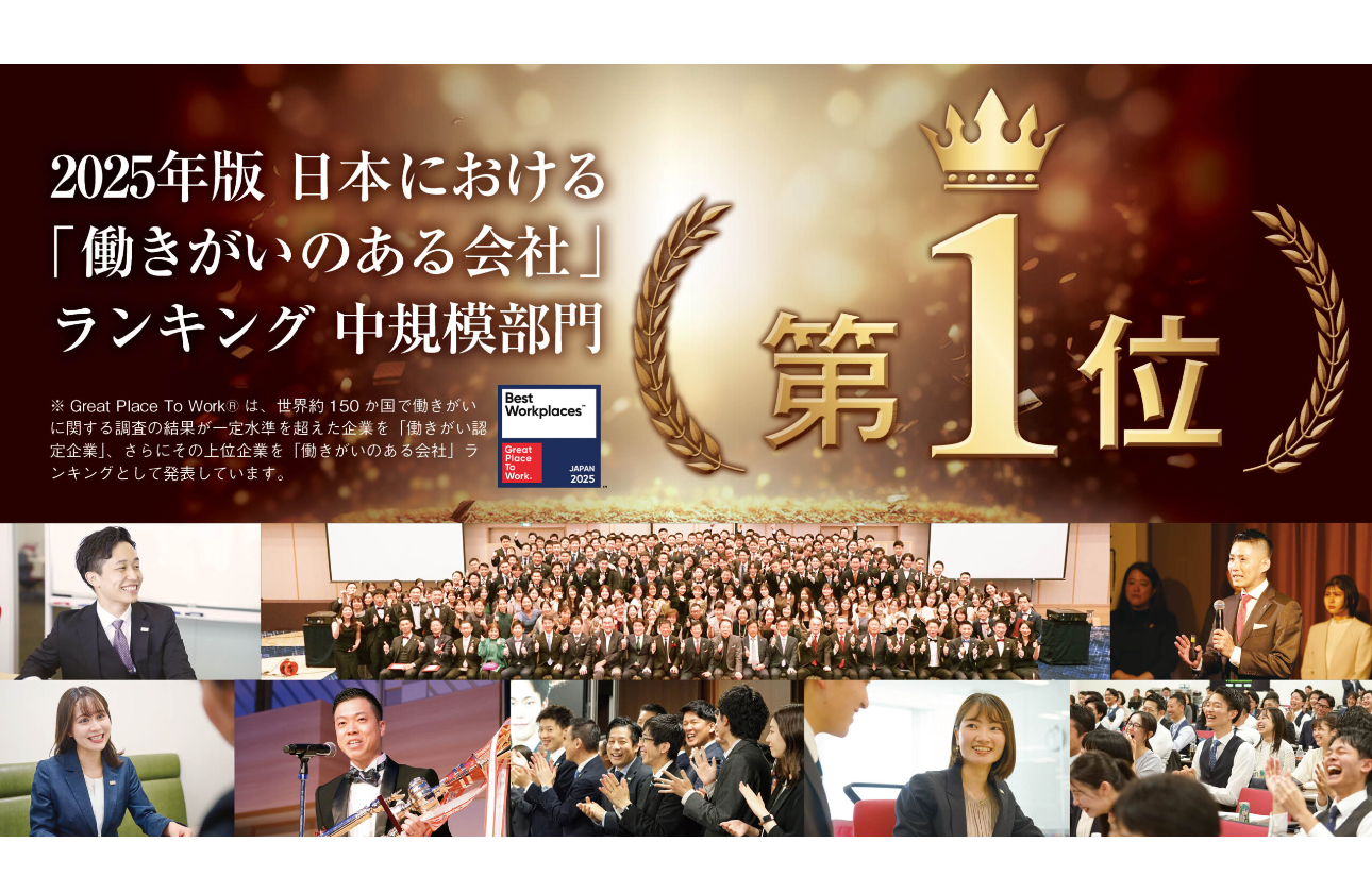 働きがいある会社ランキング 中規模部門 1位
