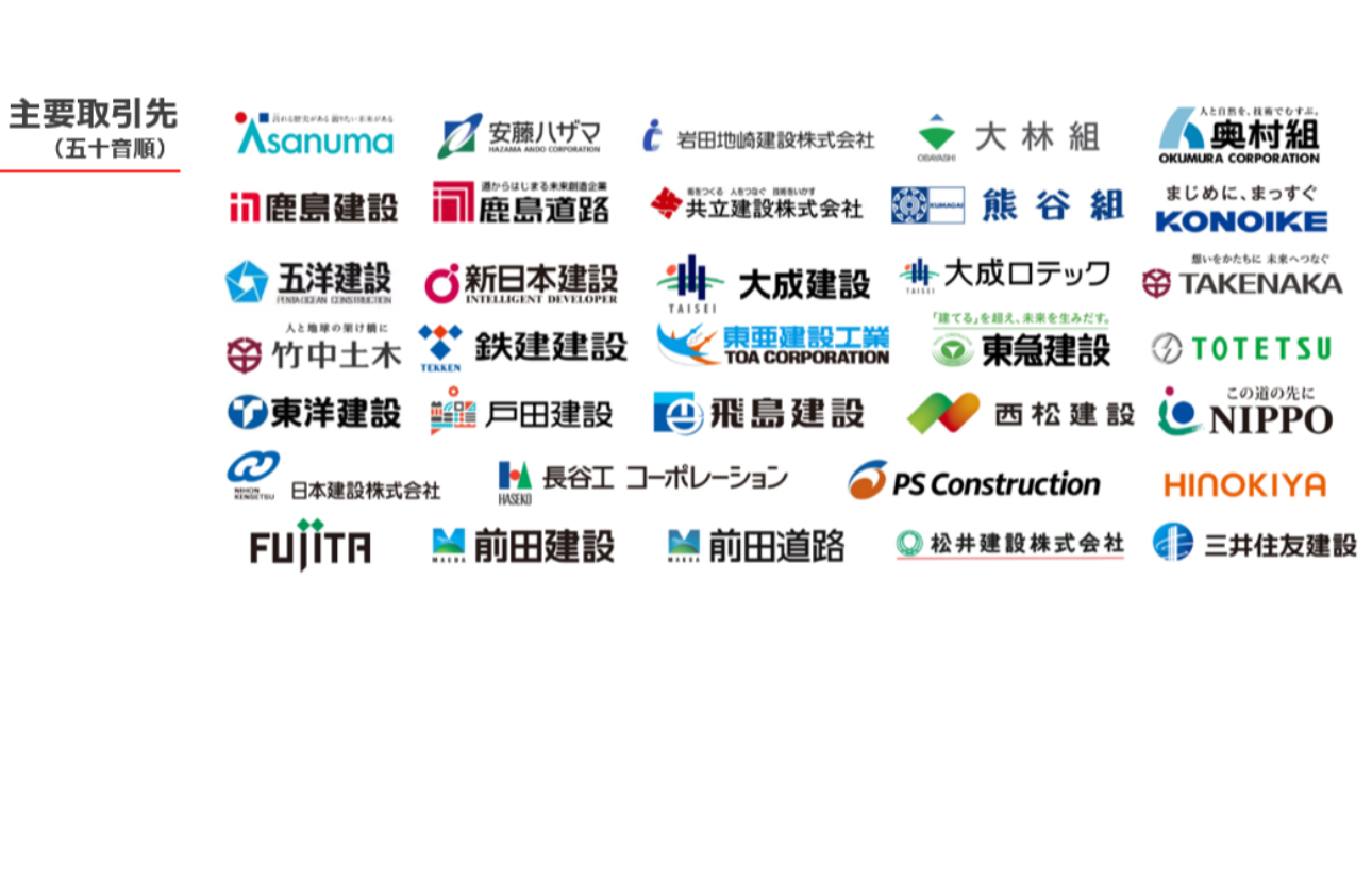 主要取引先（五十音順）