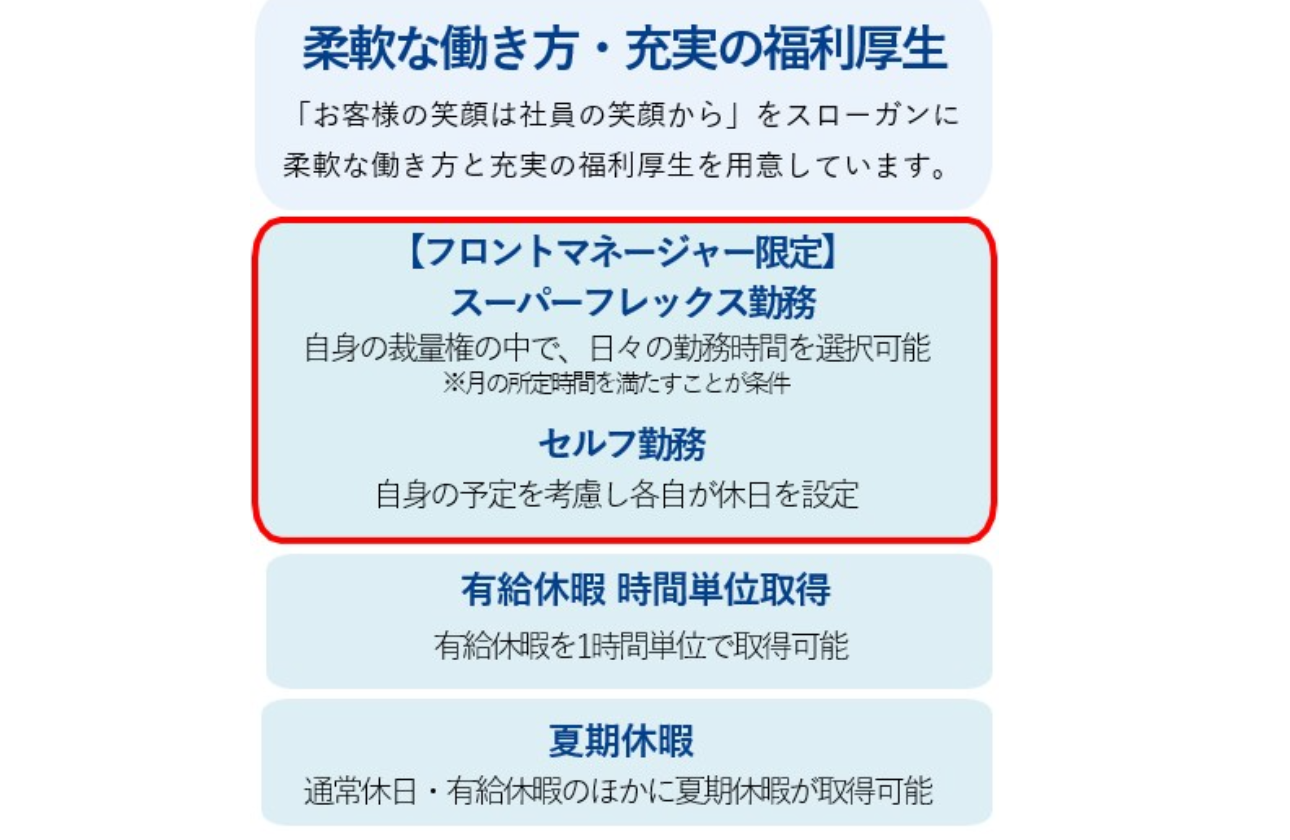 働き方・福利厚生のご紹介①