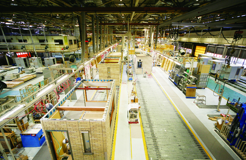 実際に住宅を生産している工場の様子です